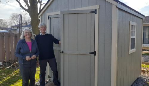 Garden storage shed grey