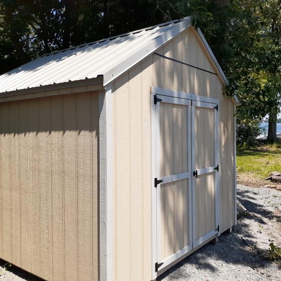 Wooden storage shed