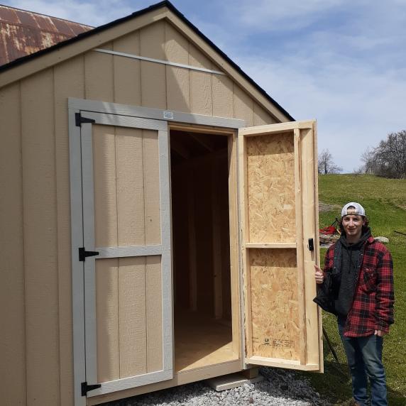 Wooden storage shed
