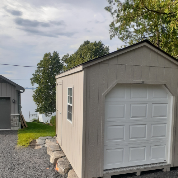 mini-garage storage for atv, lawnmower and more